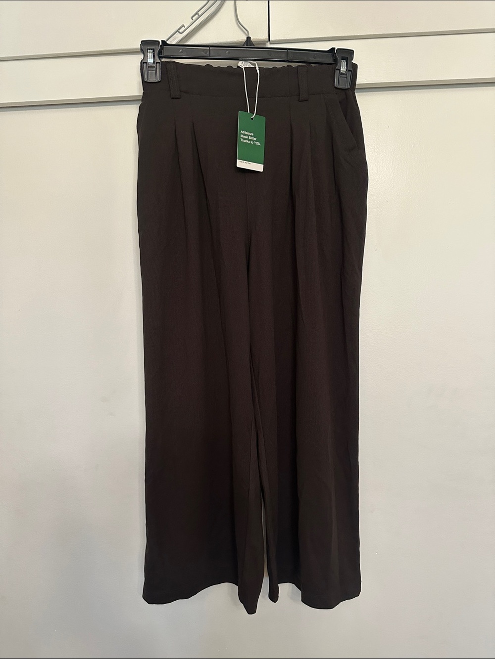 NWT Halara Flex High Waisted Wide Leg Waffle Work Pants [ small EXTRA petite ]